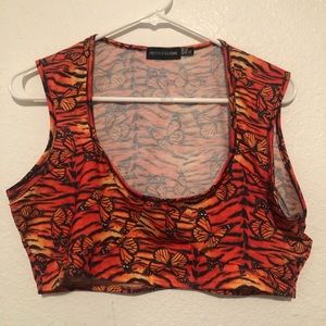 Pretty Little Thing - Butterfly Crop Top